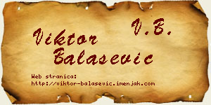 Viktor Balašević vizit kartica